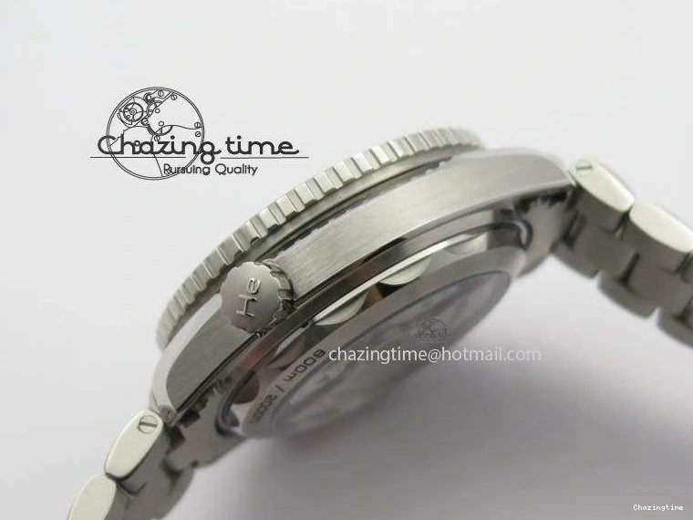 0412 Planet Ocean Master Chronometer Chrono SS OM 1:1 Best Edition Gray Dial On SS Bracelet A Reliable 8180